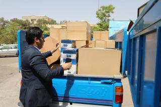 مشارکت بانک قرض الحسنه مهر ایران استان مرکزی در سلامت با اهدای ۱۱۰ دستگاه ضدعفونی کننده UV