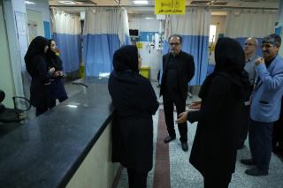 بازدید رئیس دانشکده علوم پزشکی ساوه از بیمارستان حضرت امام رضا(ع) زرندیه